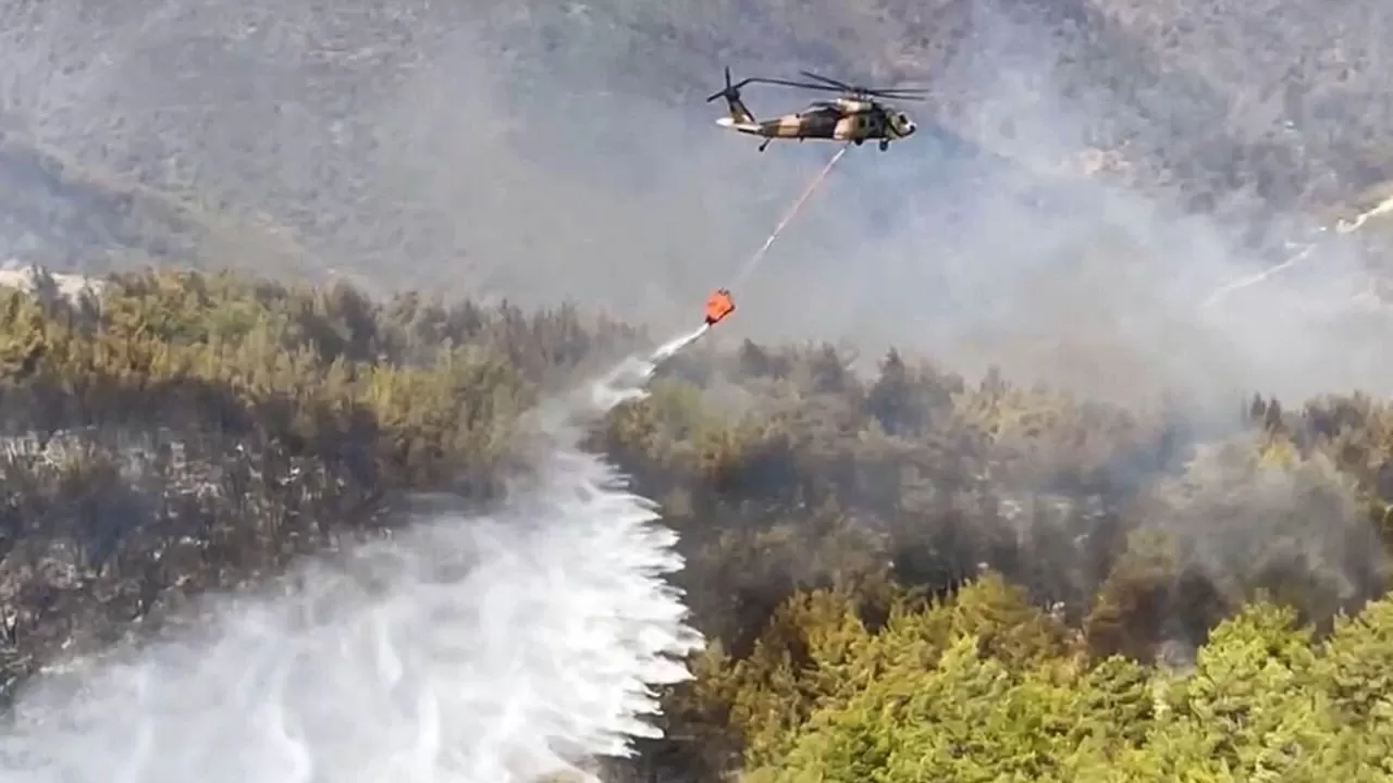 Türk Silahlı Kuvvetleri, Yangın söndürme çalışmalarına 7 helikopterle destek veriyor