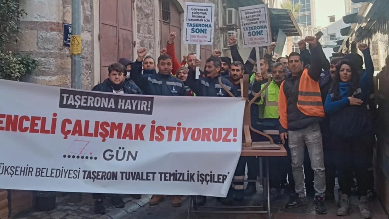 İzmir Büyükşehir Belediyesi Önünde Eylem Yaptılar ,İşlerinden Oldular!