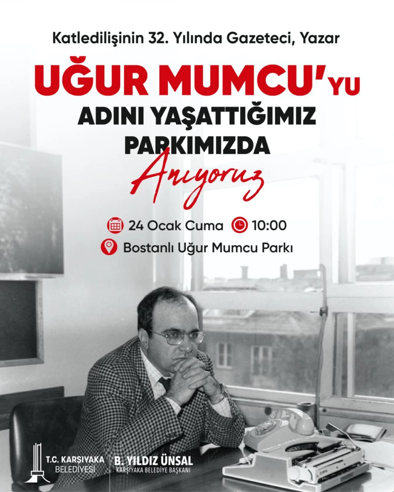 Karşıyaka’da Uğur Mumcu Anısına Buluşma: "Mücadelesi Yolumuzu Aydınlatıyor"