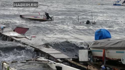 Kocaeli’de Şiddetli Fırtına: Tekneler Battı, Sahilde Büyük Hasar