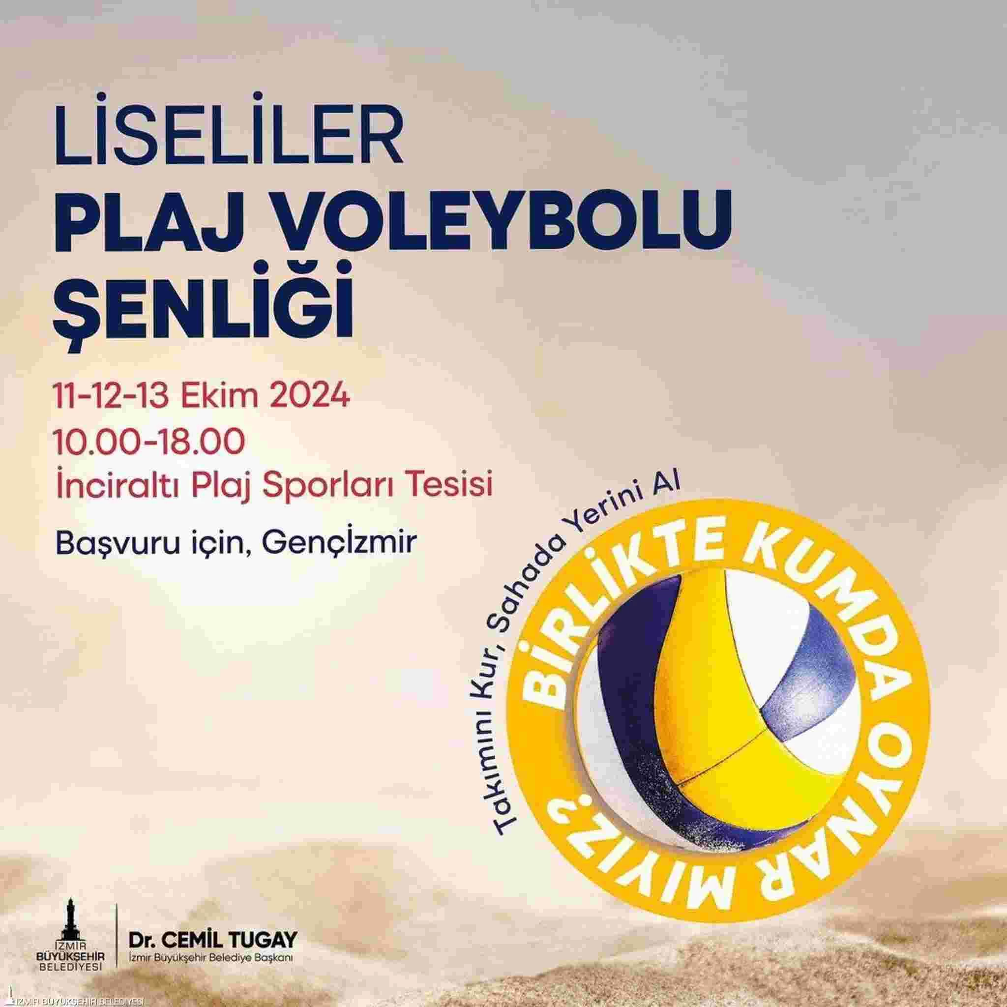 Liseliler plaj voleybolu şenliğinde buluşuyor