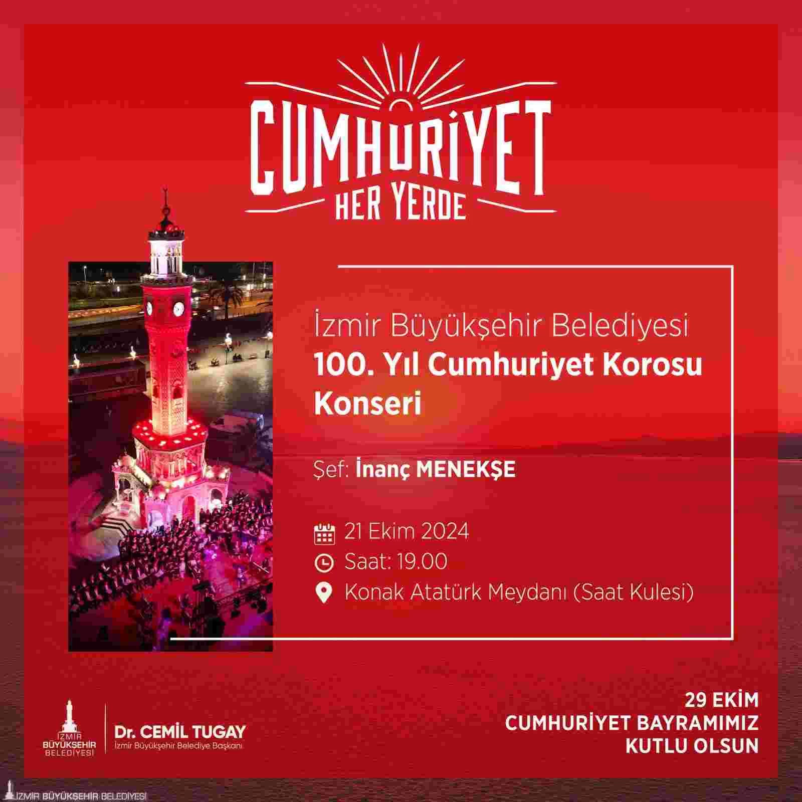 Cumhuriyet Bayramı’na özel 100. Yıl Cumhuriyet Korosu konseri